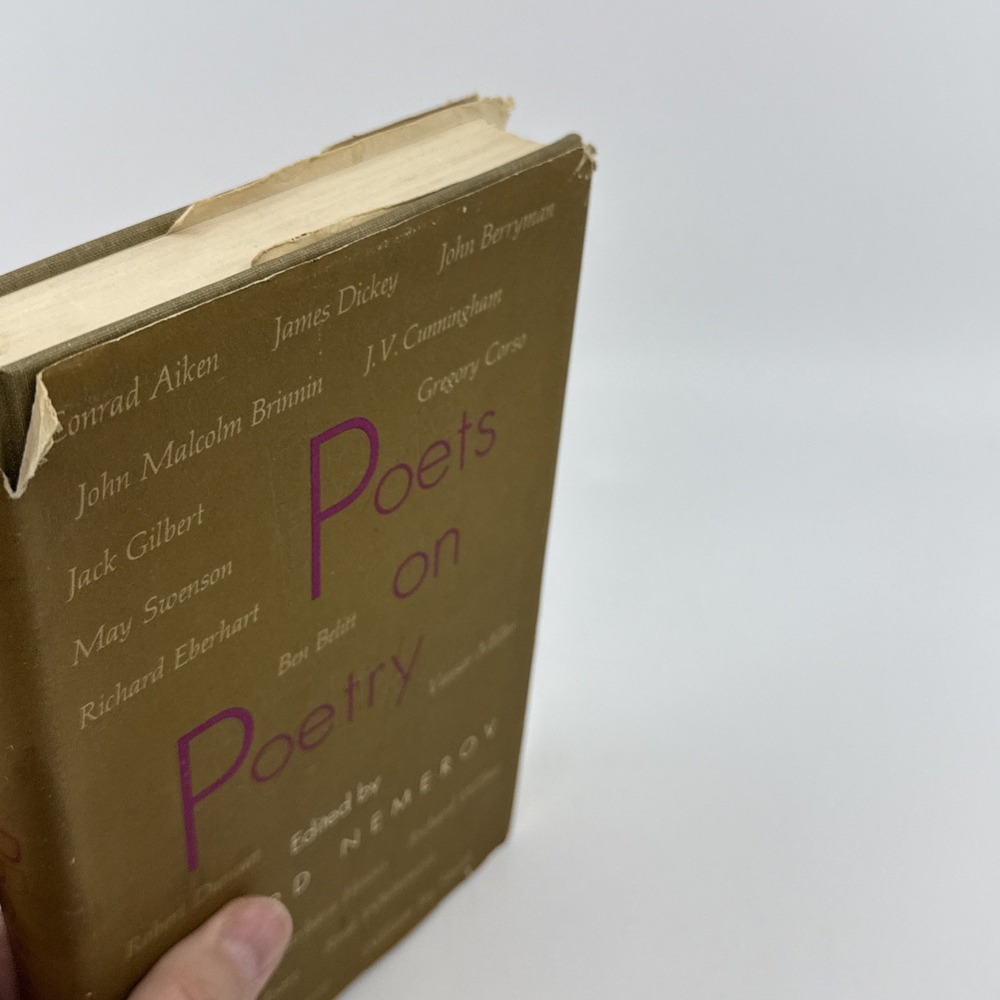 Poets on Poetry Howard Nemerov 1966 Hardcover Book Dust Jacket - Picture 4 of 13